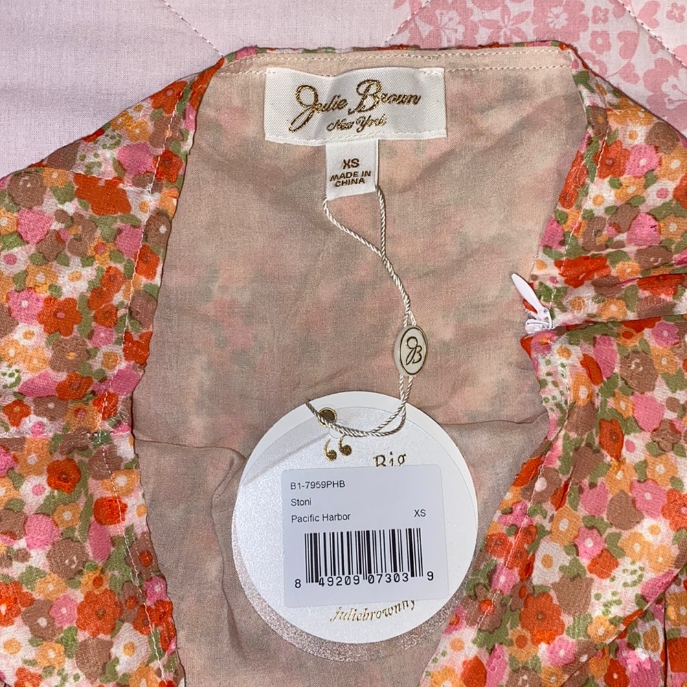 Julie Brown Ruffled Floral Mini Skirt Size XS NWT - Picture 5 of 9